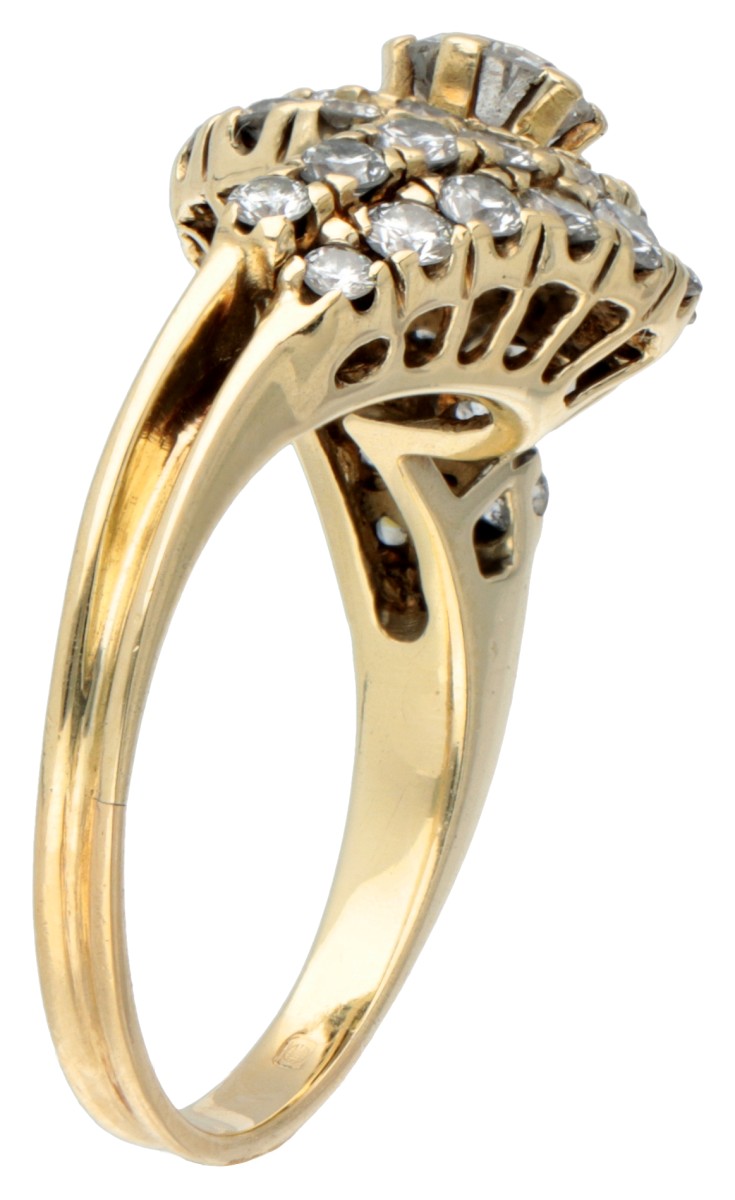 14K. Yellow gold ring set with approx. 1.53 ct. diamond. - Image 3 of 3