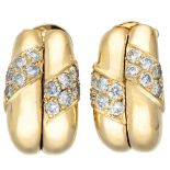 14K. Yellow gold H. Martin earrings set with approx. 1.30 ct. diamond.