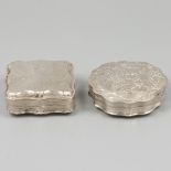 2-piece lot peppermint boxes silver.