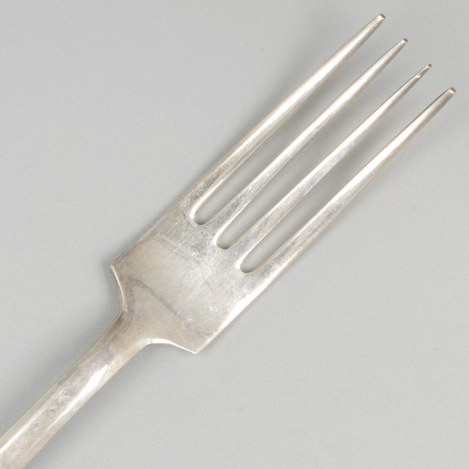 6-piece set dinner forks ''Haags lofje'' silver. - Image 4 of 6