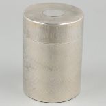 Cigarette / tobacco jar silver.