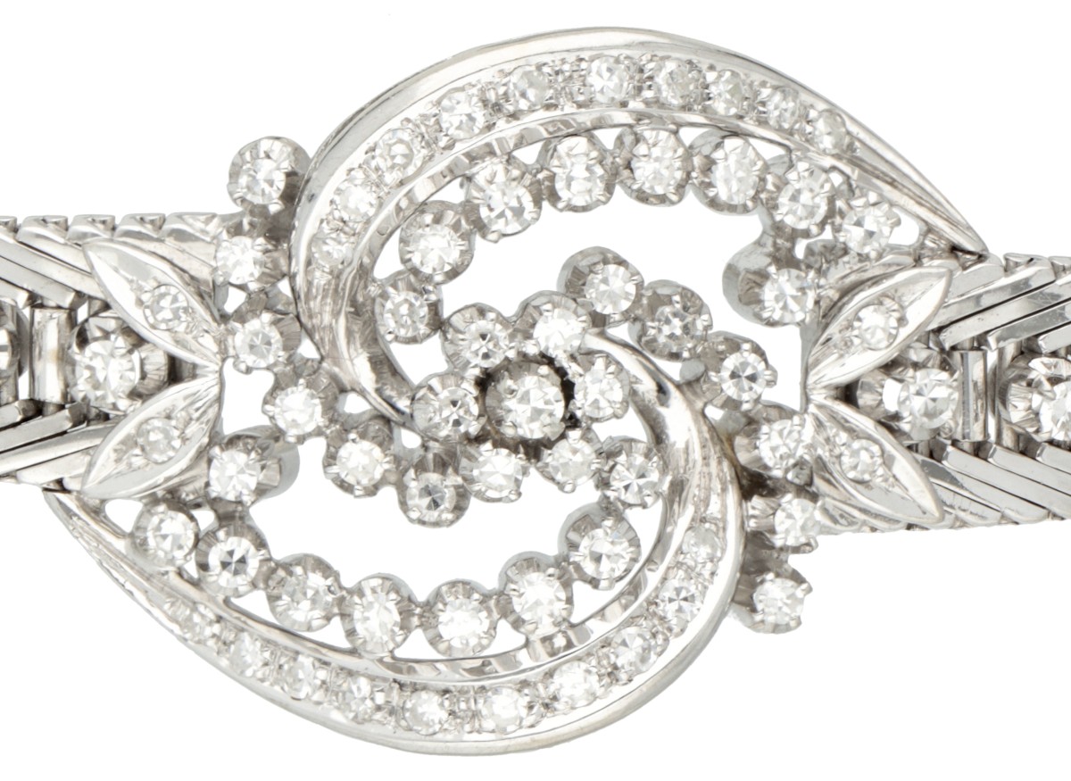 18K. White gold bracelet set with approx. 0.72 ct. diamond. - Image 2 of 3