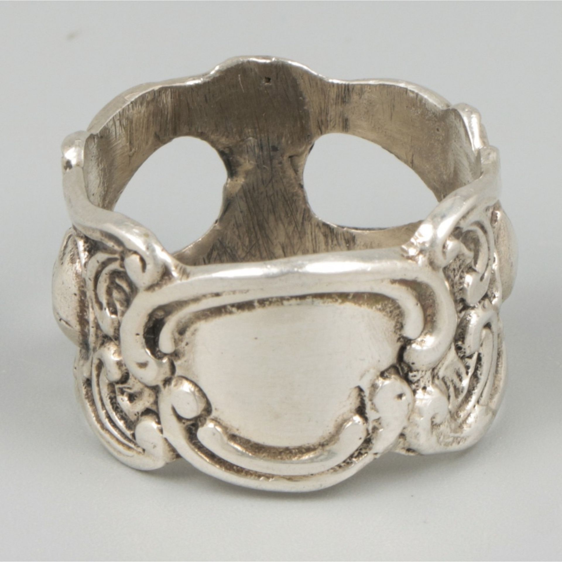 10-piece set of silver finger cloth rings. - Image 2 of 5