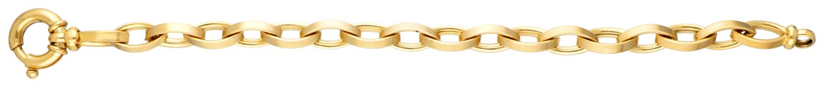18K. Yellow gold link bracelet with slightly matted links. - Image 3 of 4