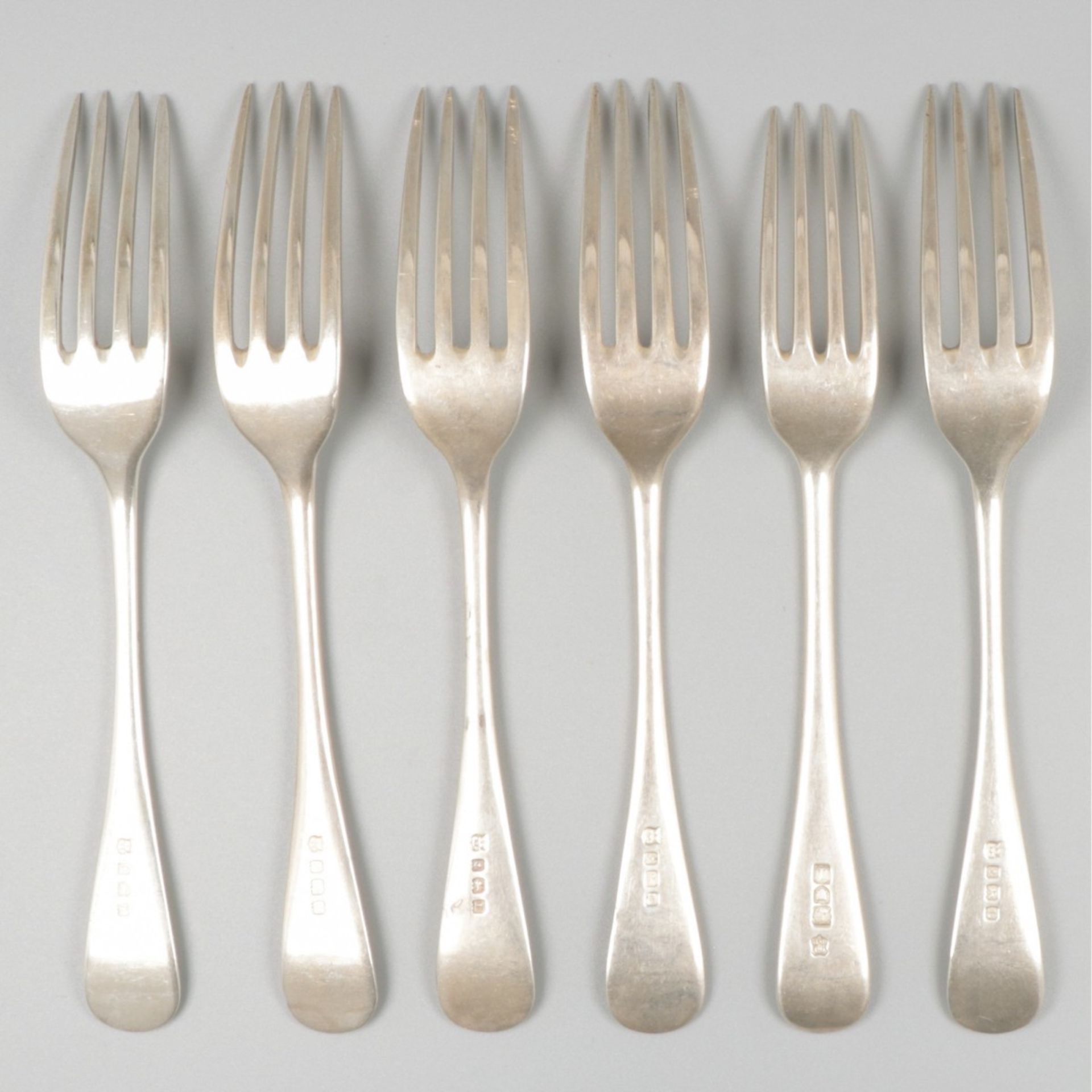 6-piece set breakfast forks silver. - Image 2 of 6