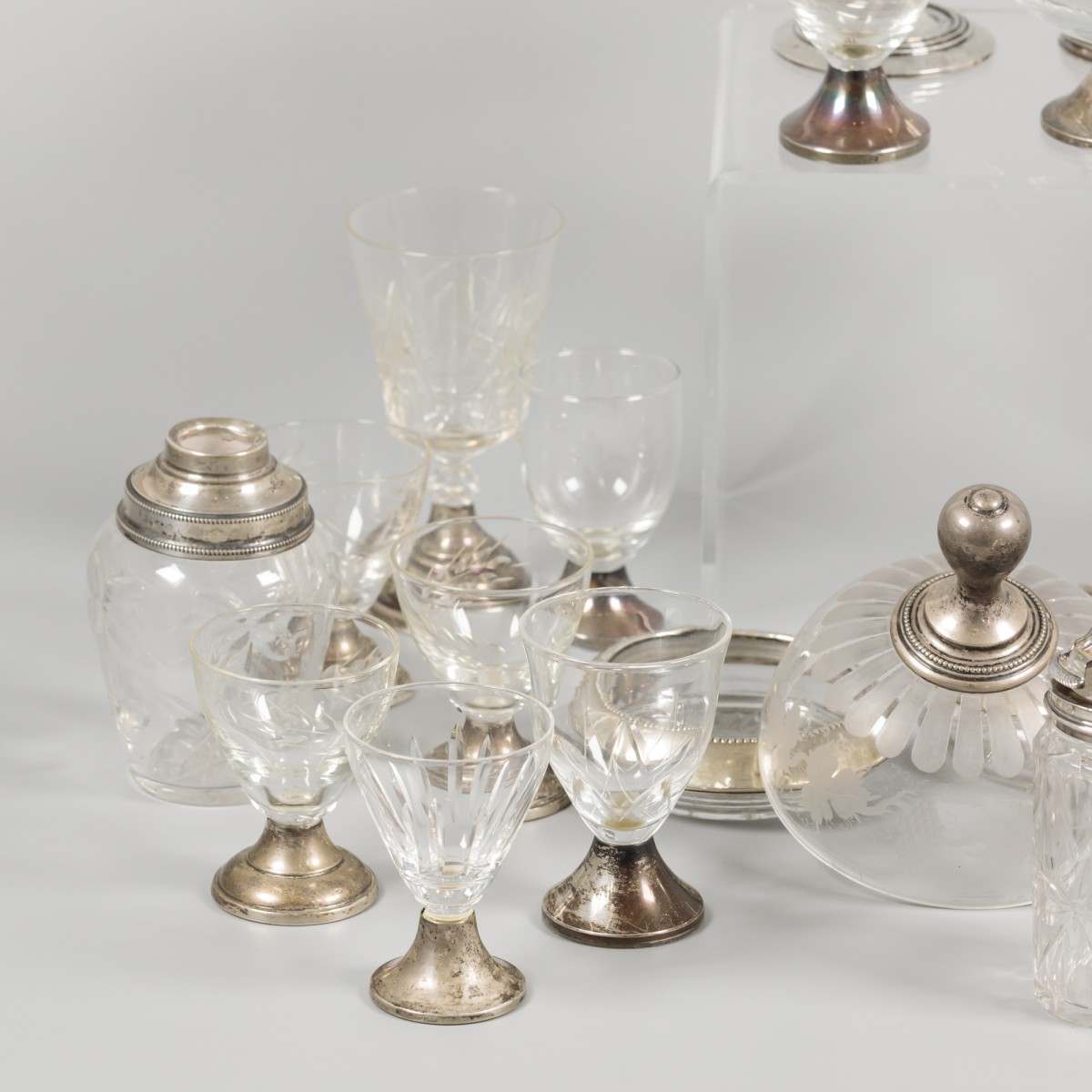 Large lot of glassware / silver. - Image 3 of 5