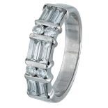 18K. White gold ring set with approx. 0.74 ct. diamond.