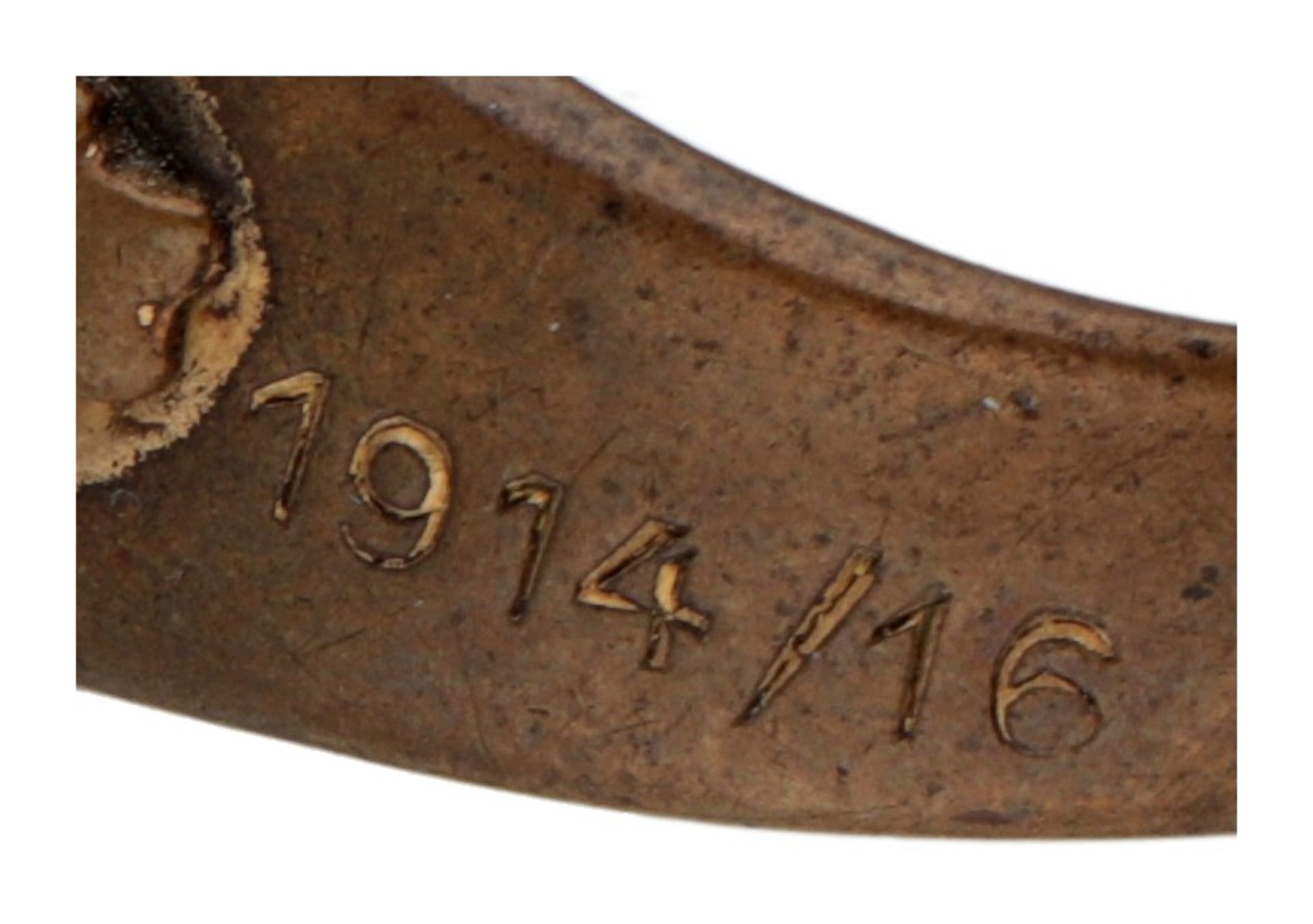 Bronze patriotic ring from WWI, so-called trench art and inscribed "Feldzug 1914/16". - Bild 3 aus 6