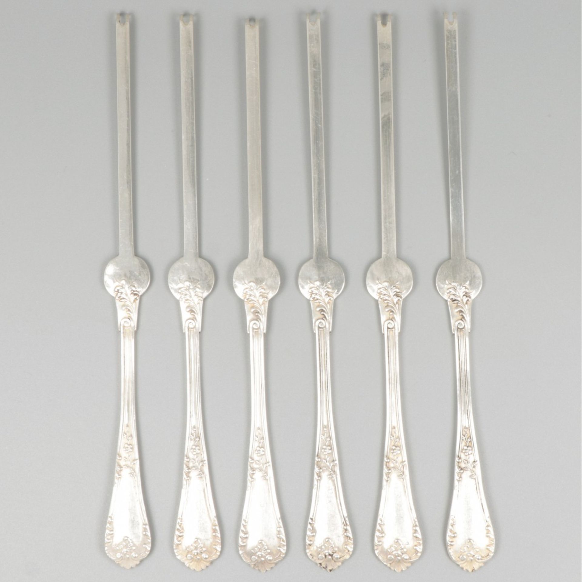 6-piece set of lobster forks silver. - Bild 2 aus 6