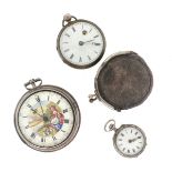 Lot with 3 silver pocketwatches