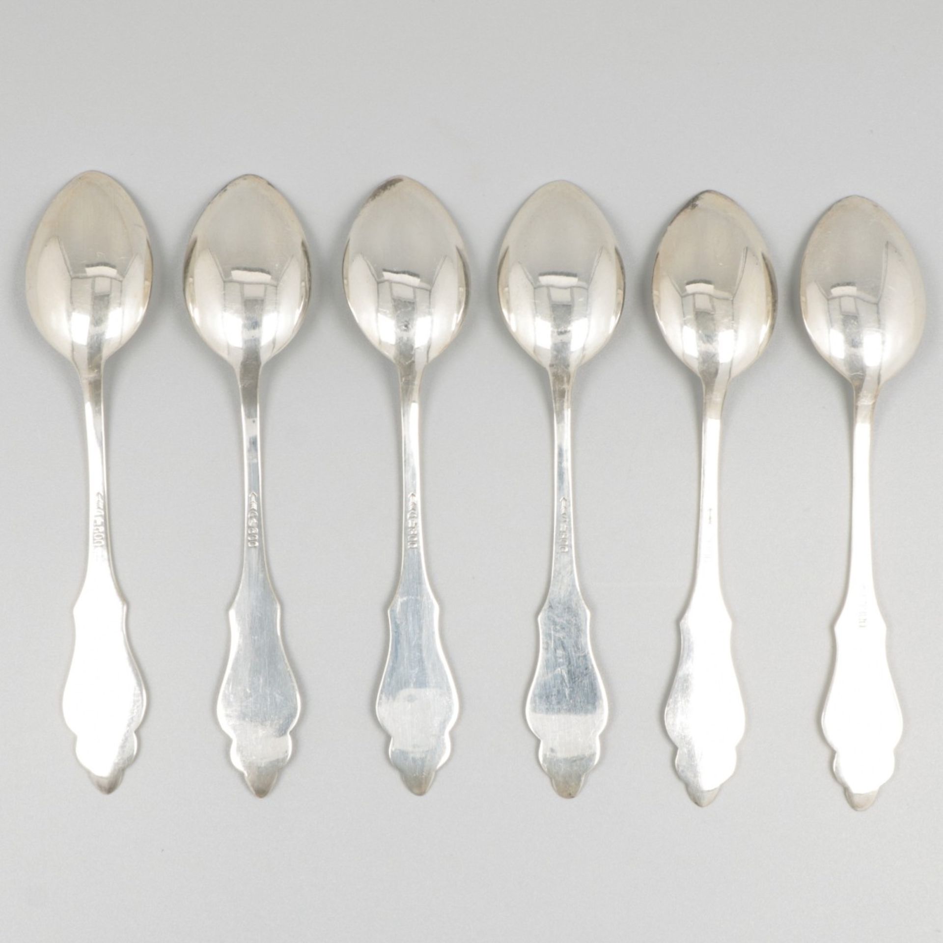 6-piece set of silver coffee spoons. - Image 2 of 5