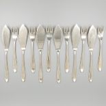 12-piece fish cutlery silver.