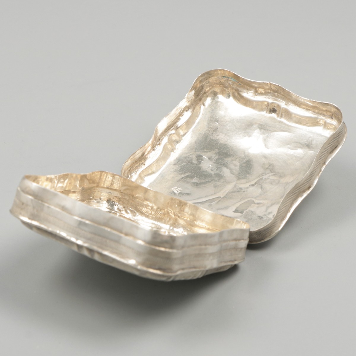 Peppermint box (Schoonhoven, Abraham van der Sluijs 1857-1881) silver. - Image 3 of 6