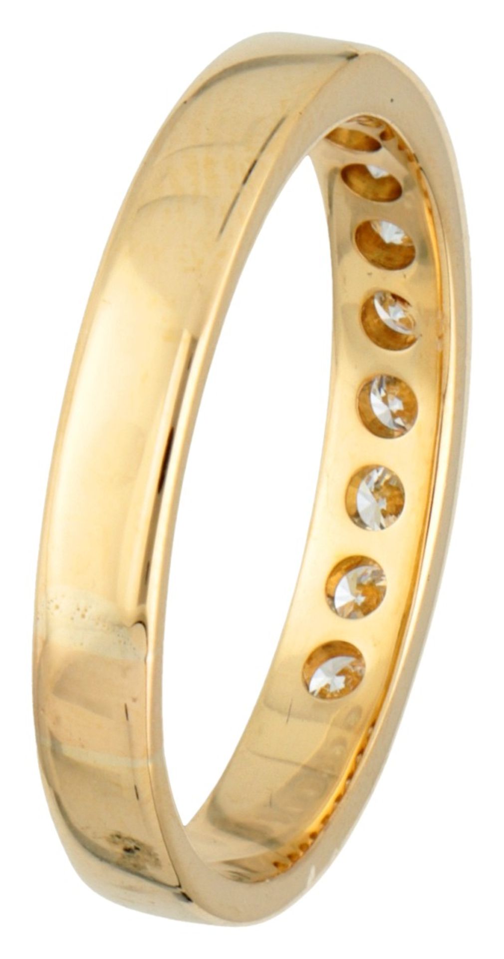 18K. Yellow gold river ring set with approx. 0.63 ct. diamond. - Image 2 of 3