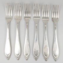 6-piece set dinner forks (Lillehammer (Oppland), M. Østby) silver.