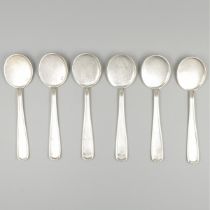 6-piece set of ice cream spoons silver.