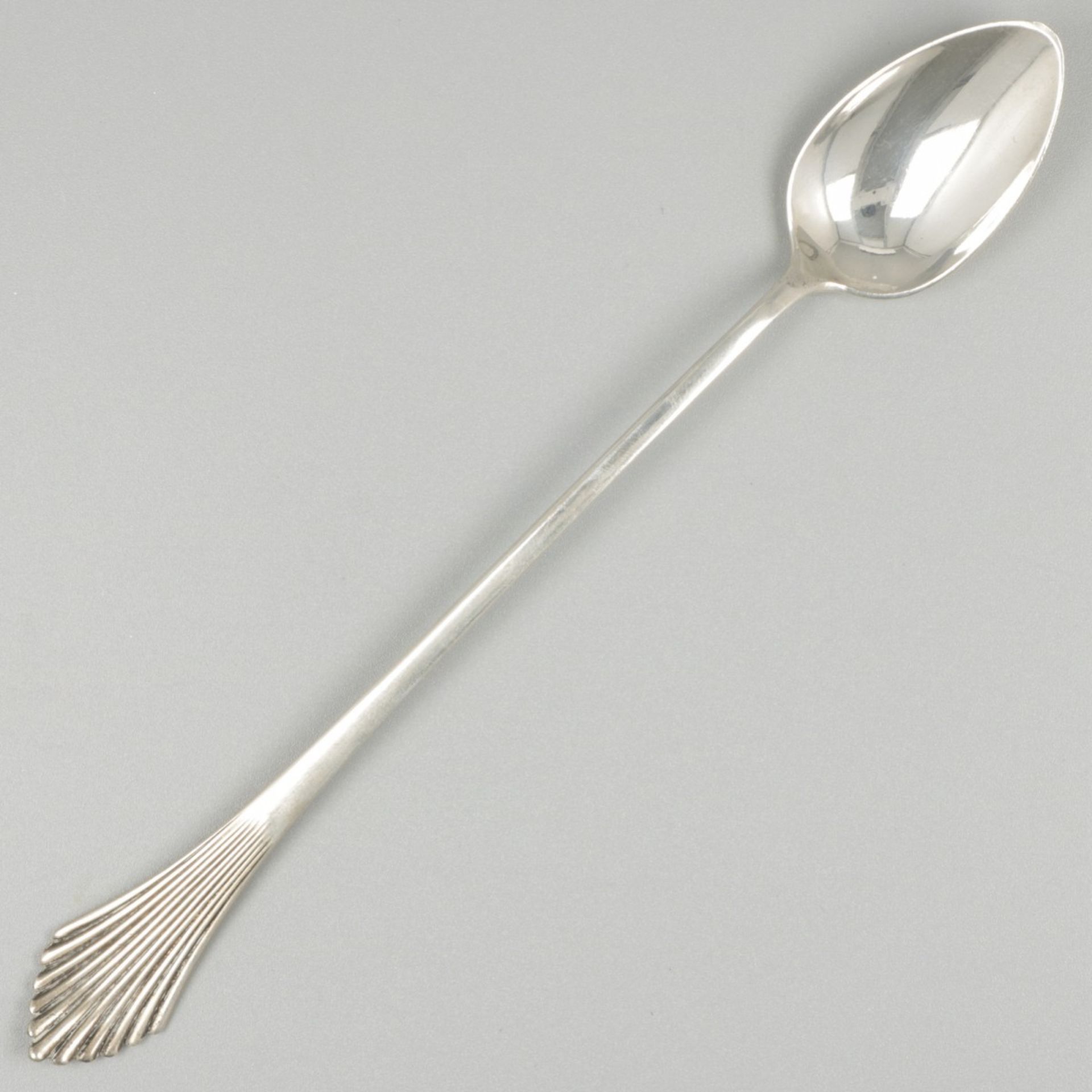 8-piece set of ice cream spoons silver. - Image 3 of 6