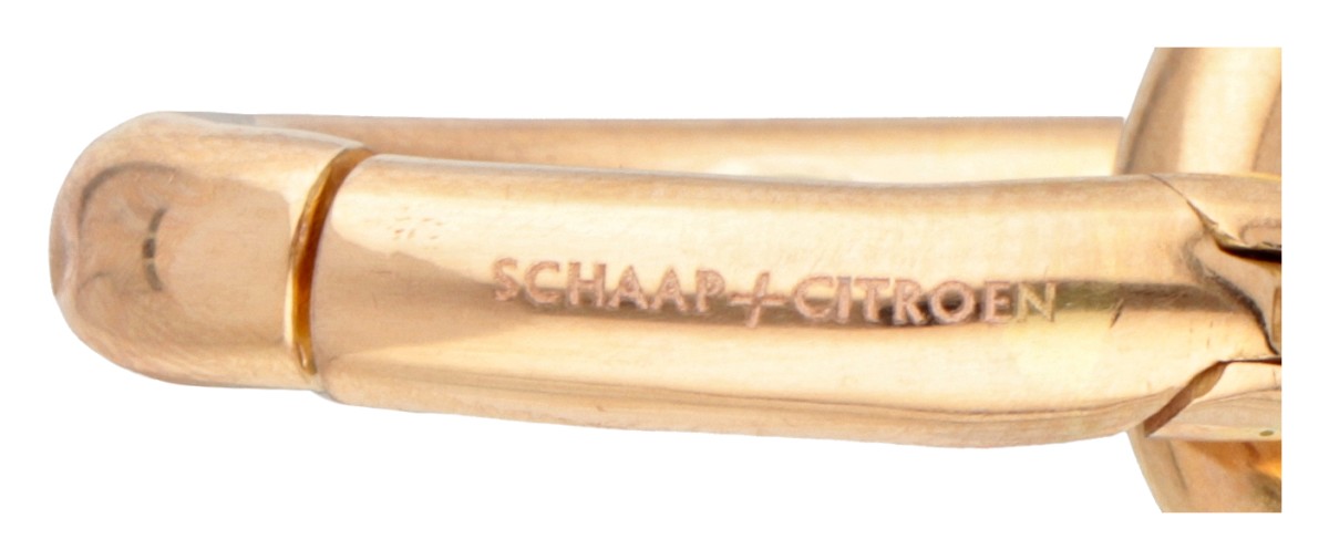 18K. Rose gold Schaap en Citroen gourmet link bracelet. - Image 3 of 3