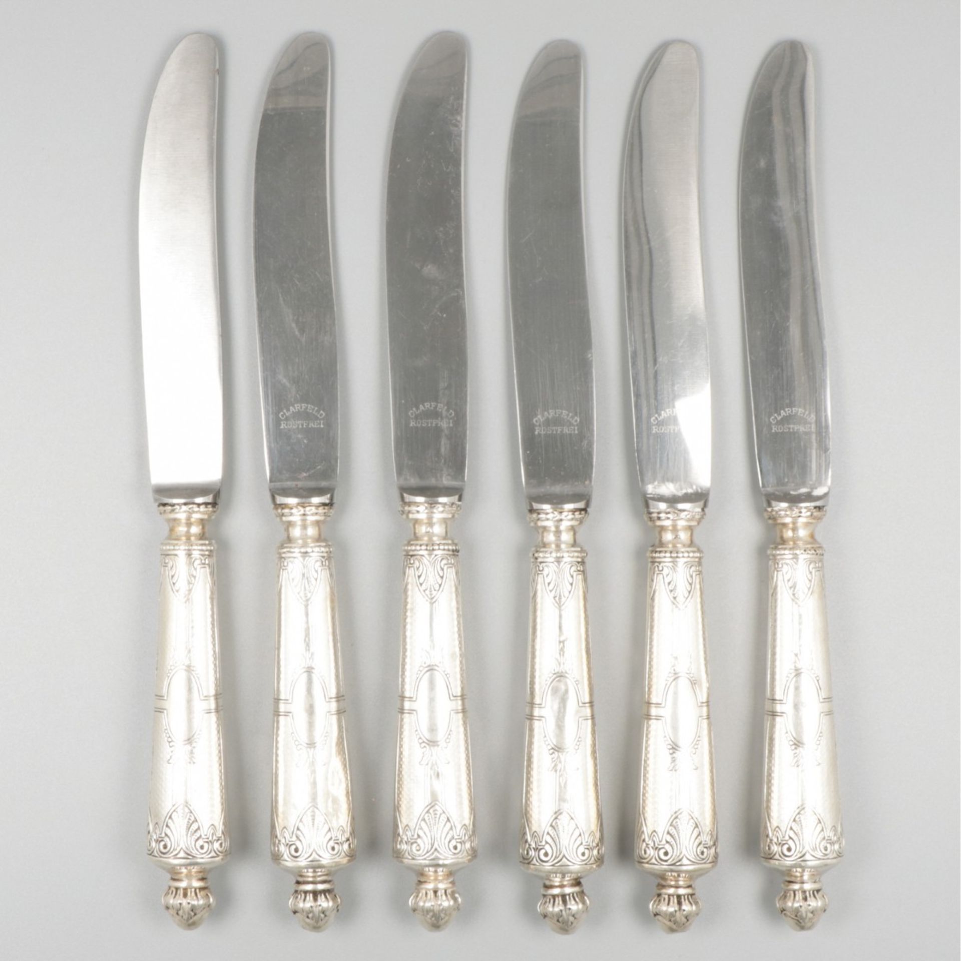 6-piece set dinner knives silver. - Image 2 of 5