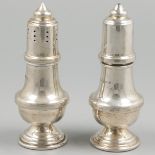 2-piece set of salt & pepper shakers silver.