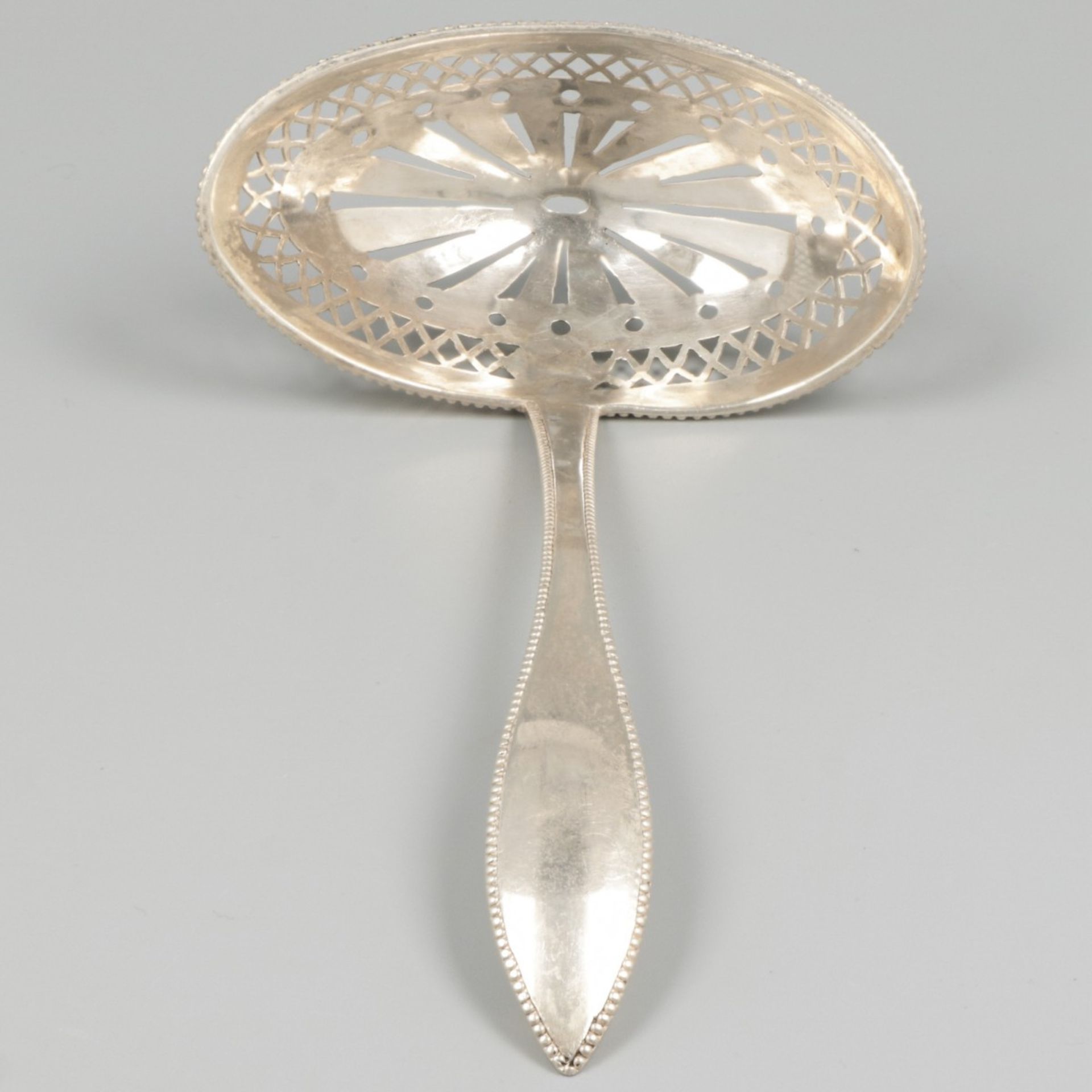 Sifter spoon (Amsterdam, Martinus Logerath 1767-1811) silver. - Image 2 of 9