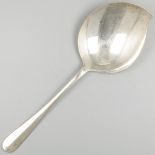 Silver custard spoon.