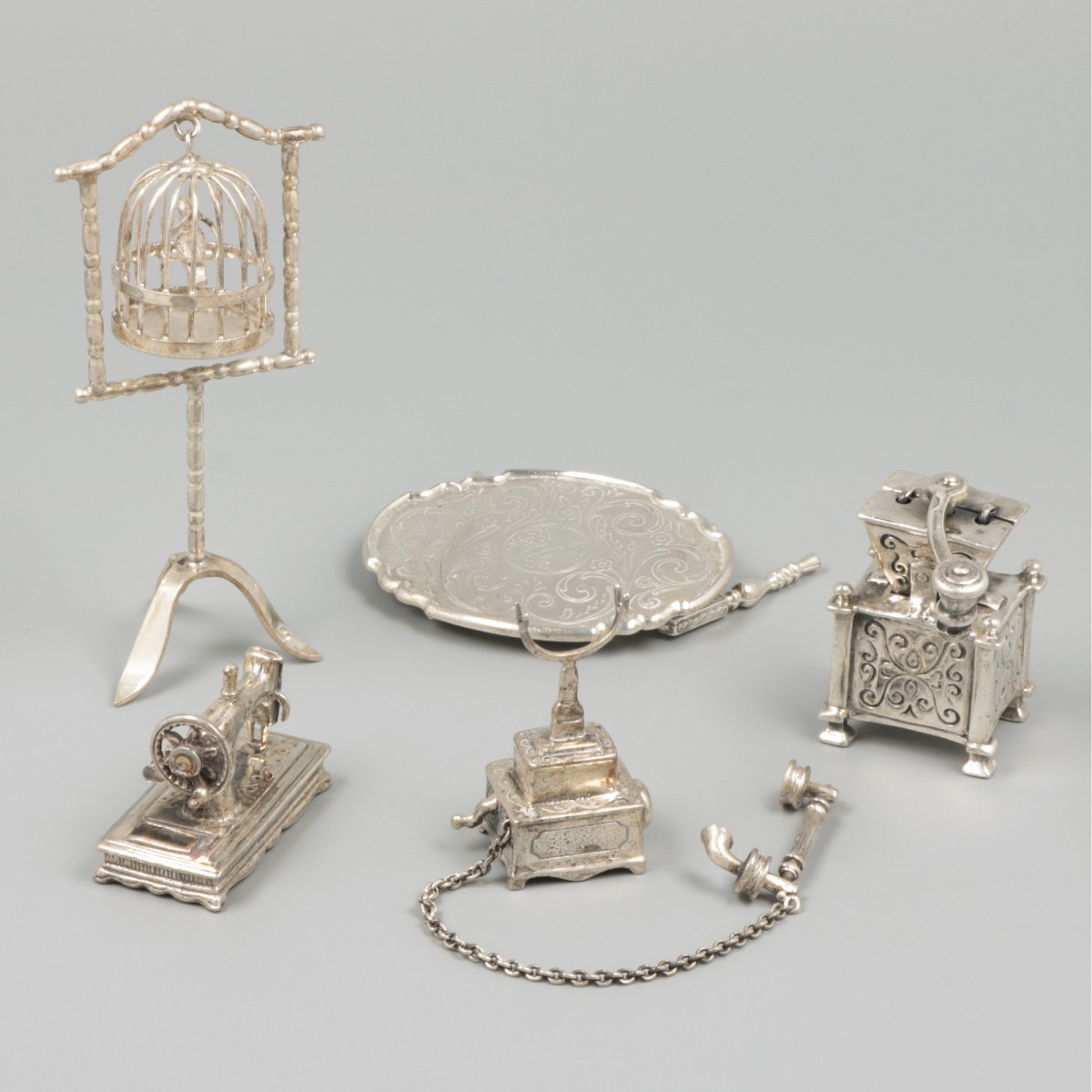 5-piece lot miniatures silver. - Image 2 of 5