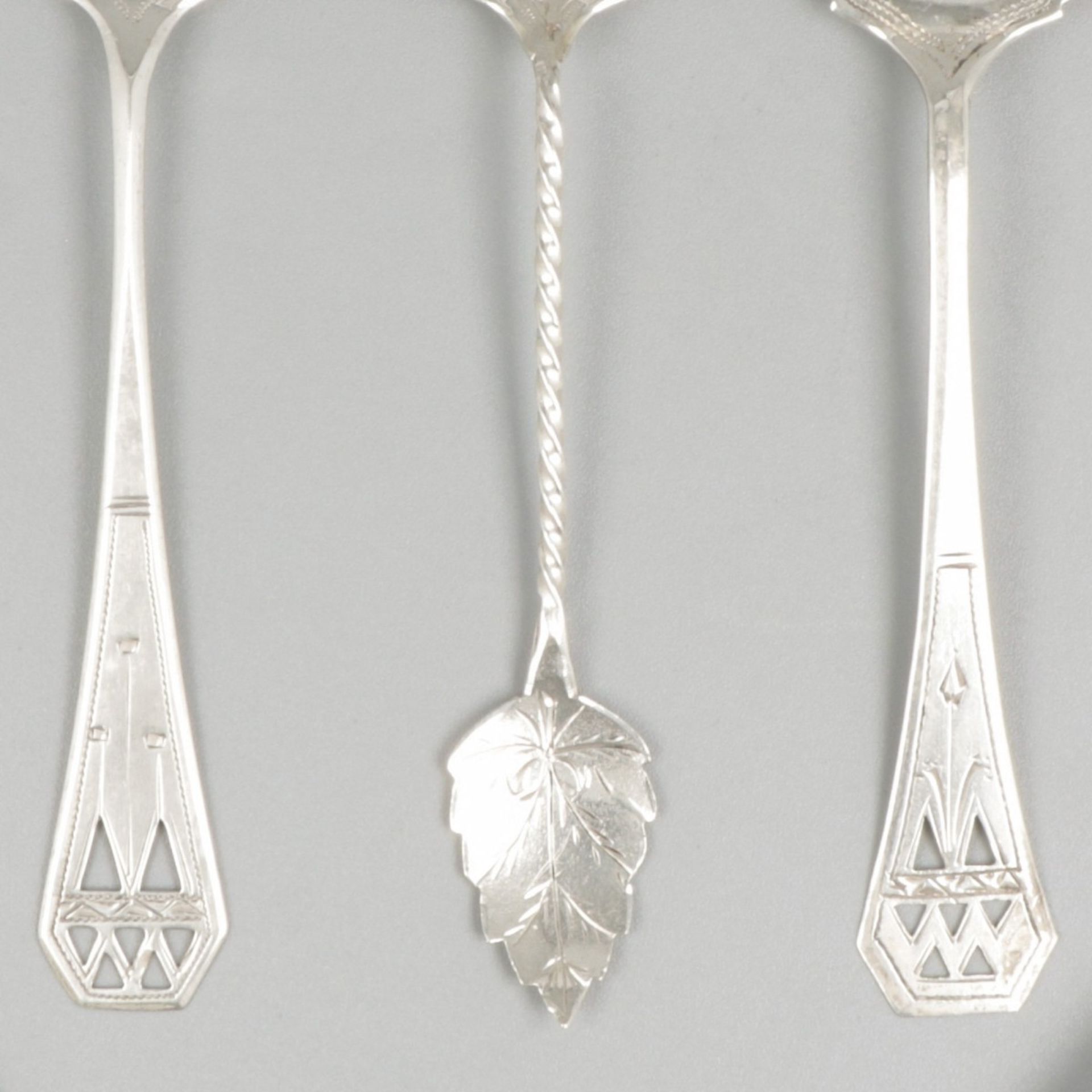 5-piece lot sugar spoons silver. - Image 3 of 8