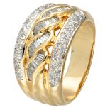14K. Yellow gold ring set with approx. 0.75 ct. diamond.