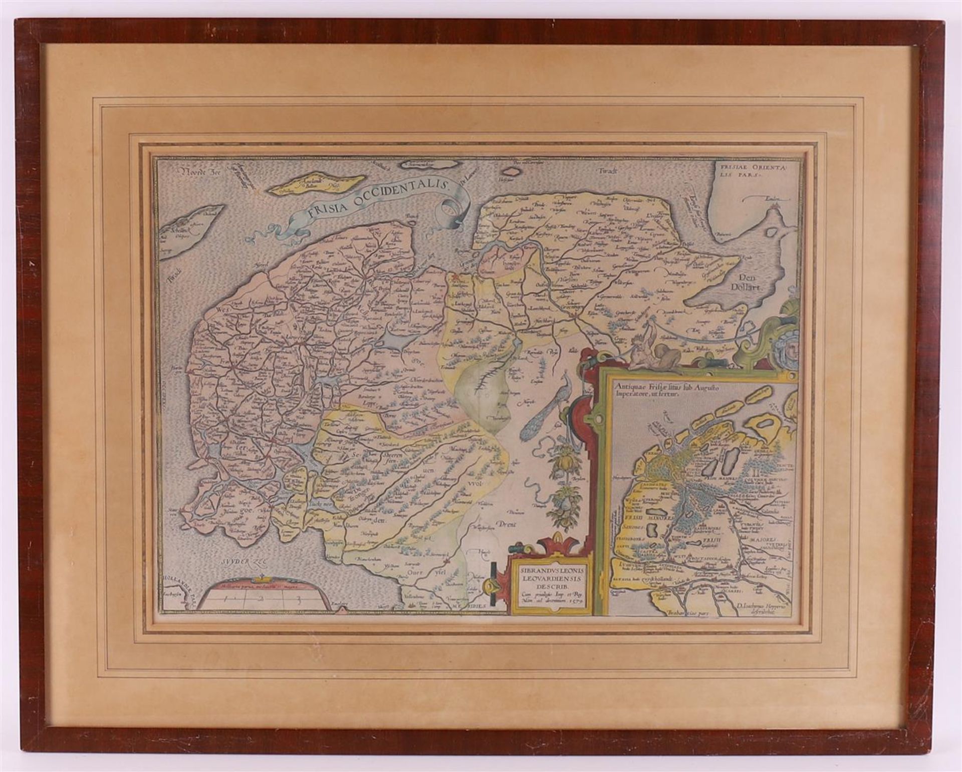 Topography, Friesland. 'Frisia Occidentalis', Abraham Ortelius, 1579.