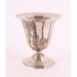A 2nd grade 835/1000 silver Art Deco faceted cup, 1927.