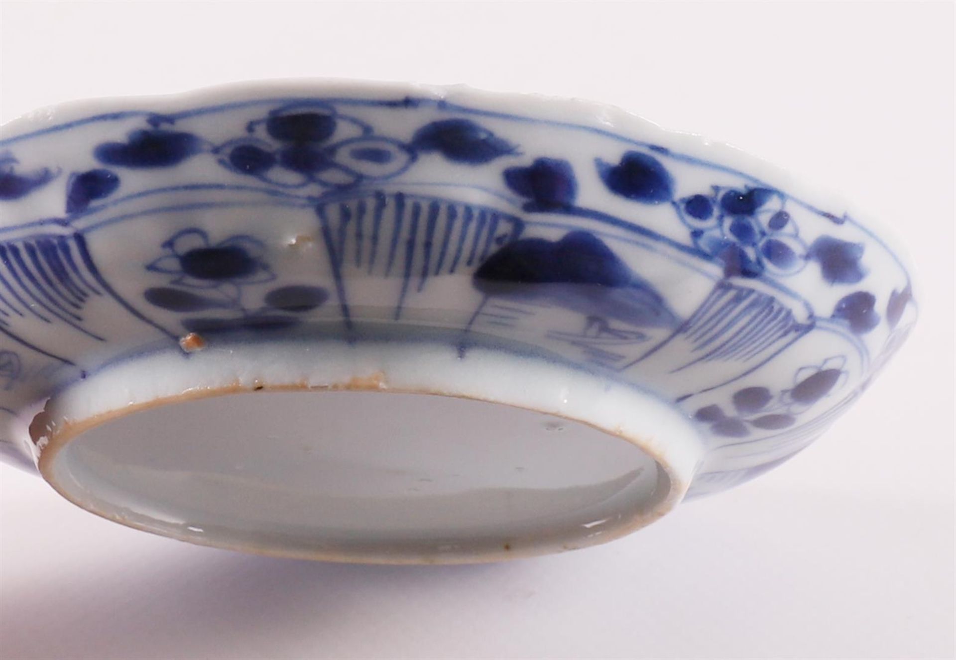 A set of six blue/white porcelain cups and saucers, China, Kangxi. - Image 10 of 13