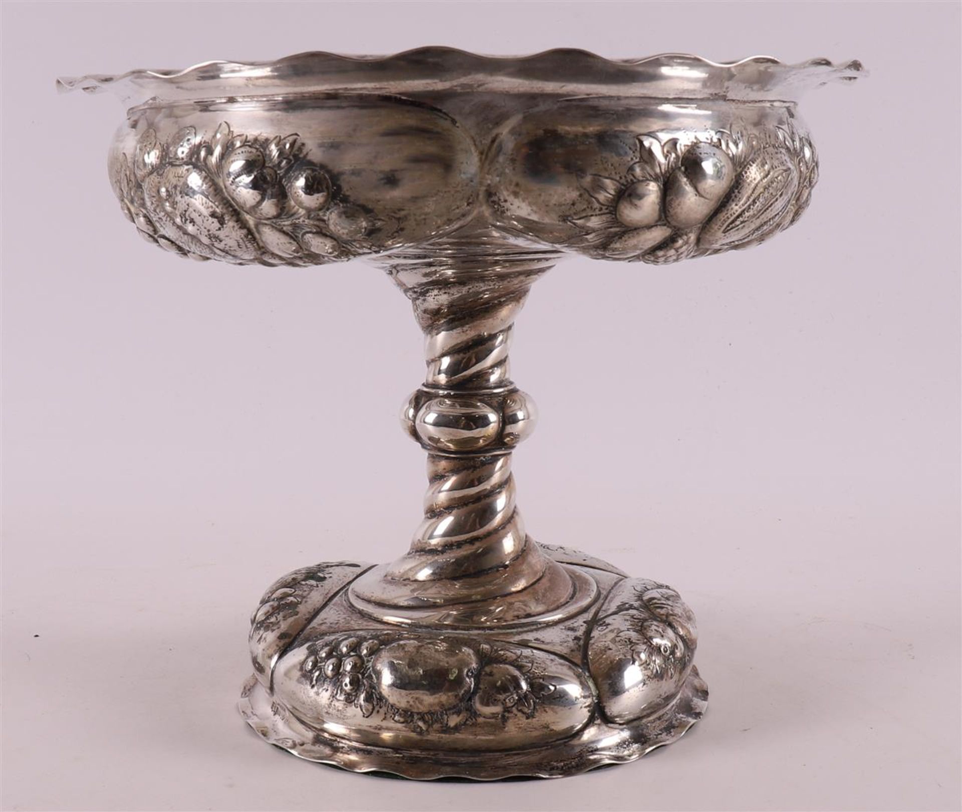 A 3rd grade 800/1000 silver tazza, Germany, L. Posen, late 19th century. - Image 4 of 5