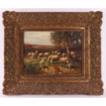 Verschuur, Cornelis Wouter (Cor) (Gouda 1888-1966) 'Shepherd with sheep'
