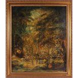 Ouboter (Dutch school 20th century) 'Forest view',