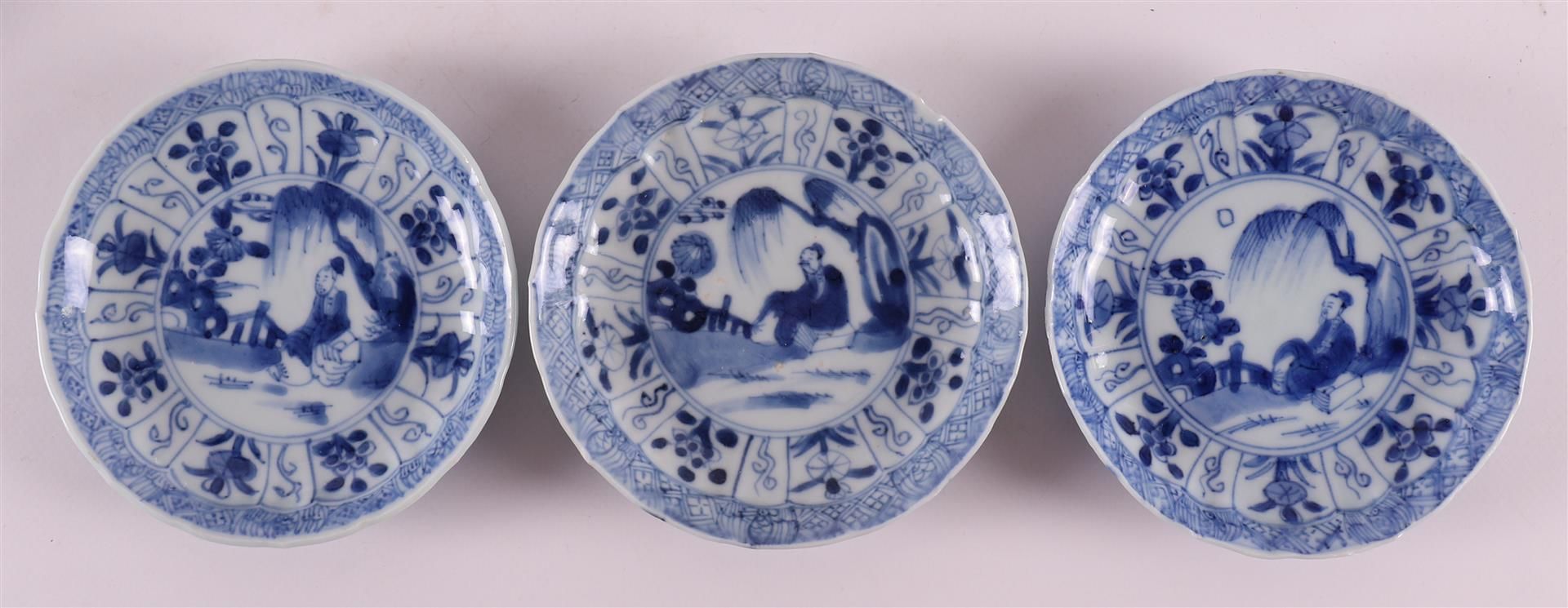 A set of six blue/white porcelain cups and saucers, China, Kangxi. - Image 2 of 13