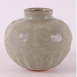 A Celadon stoneware vase, China, Ming, 15th C.