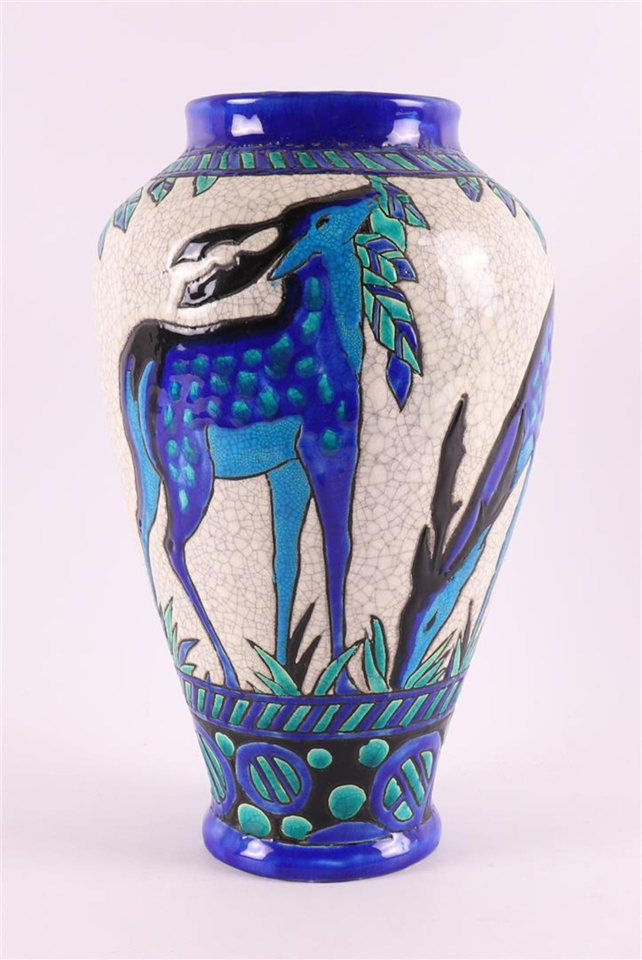 An earthenware Art Deco vase, Belgium, Catteau, ca. 1925. - Image 3 of 6