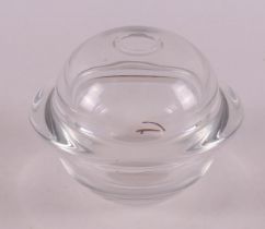 A clear glass spherical vase, Leerdam or surroundings, 20th century.