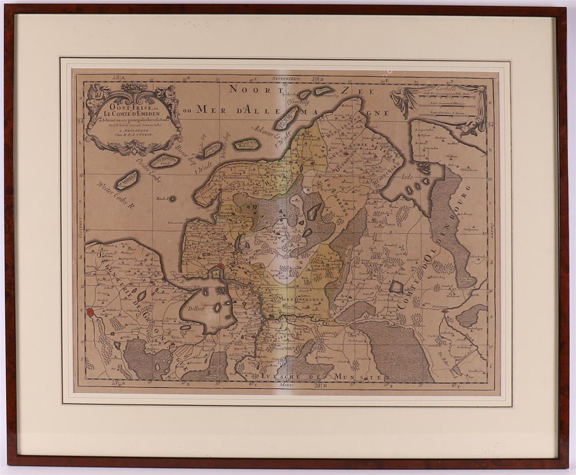 Topography, Northern Germany. 'East Frisian, ou Le Comté D'Embden', 1692.