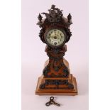 A small model pendulum as grandfather clock, Louis XV style, late 19th century.