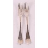 A set of 2nd grade 835/1000 silver forks, Kingdom of Holland 1806/1812.