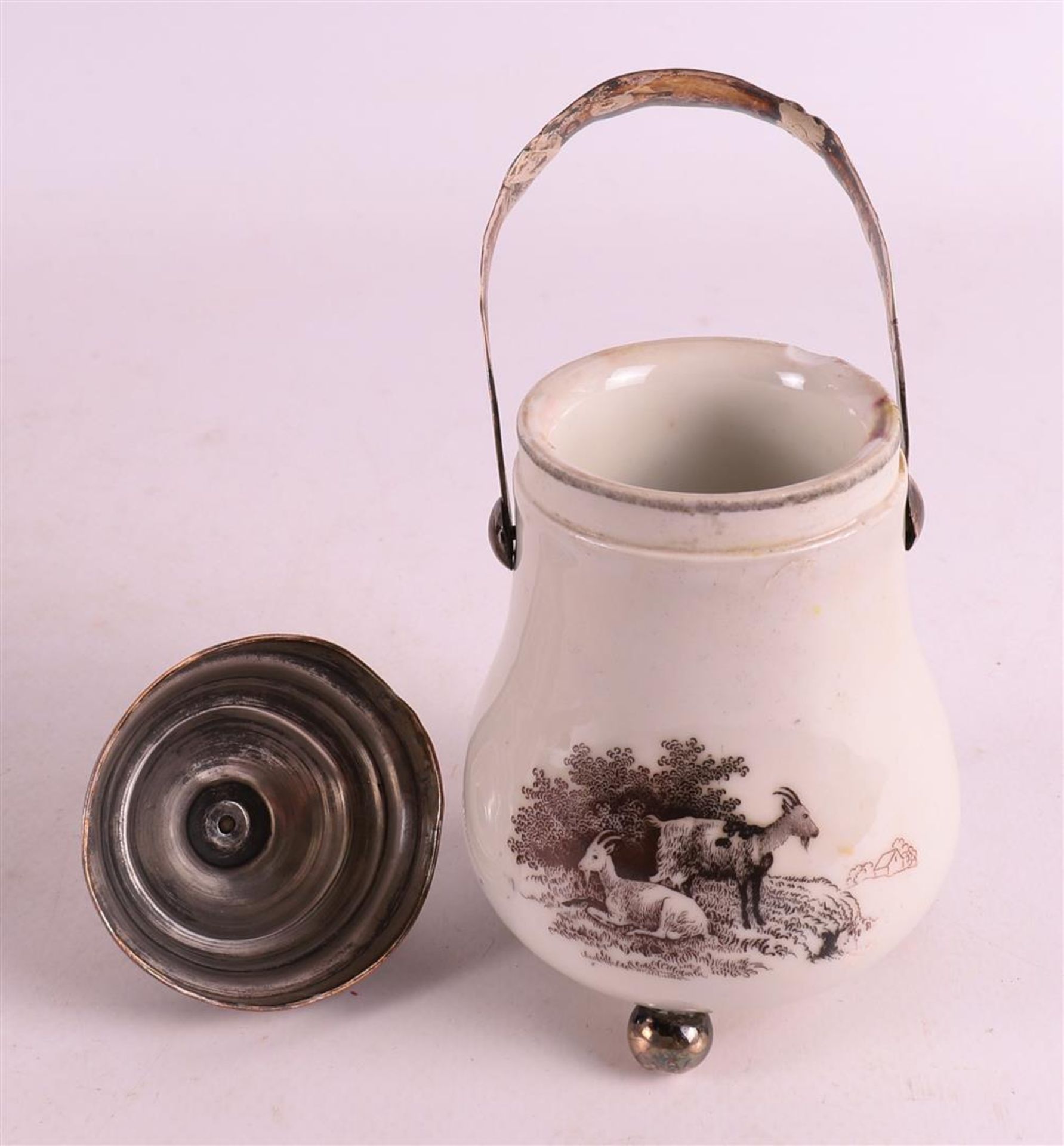 A lot of miscellaneous items, including matchstick pot with silver mounting, 19t - Image 6 of 6