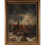 European school 1st half 20th century 'Cityscape Germany',