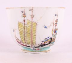 A porcelain bowl on a base ring, China, Younzheng, ca. 1730.