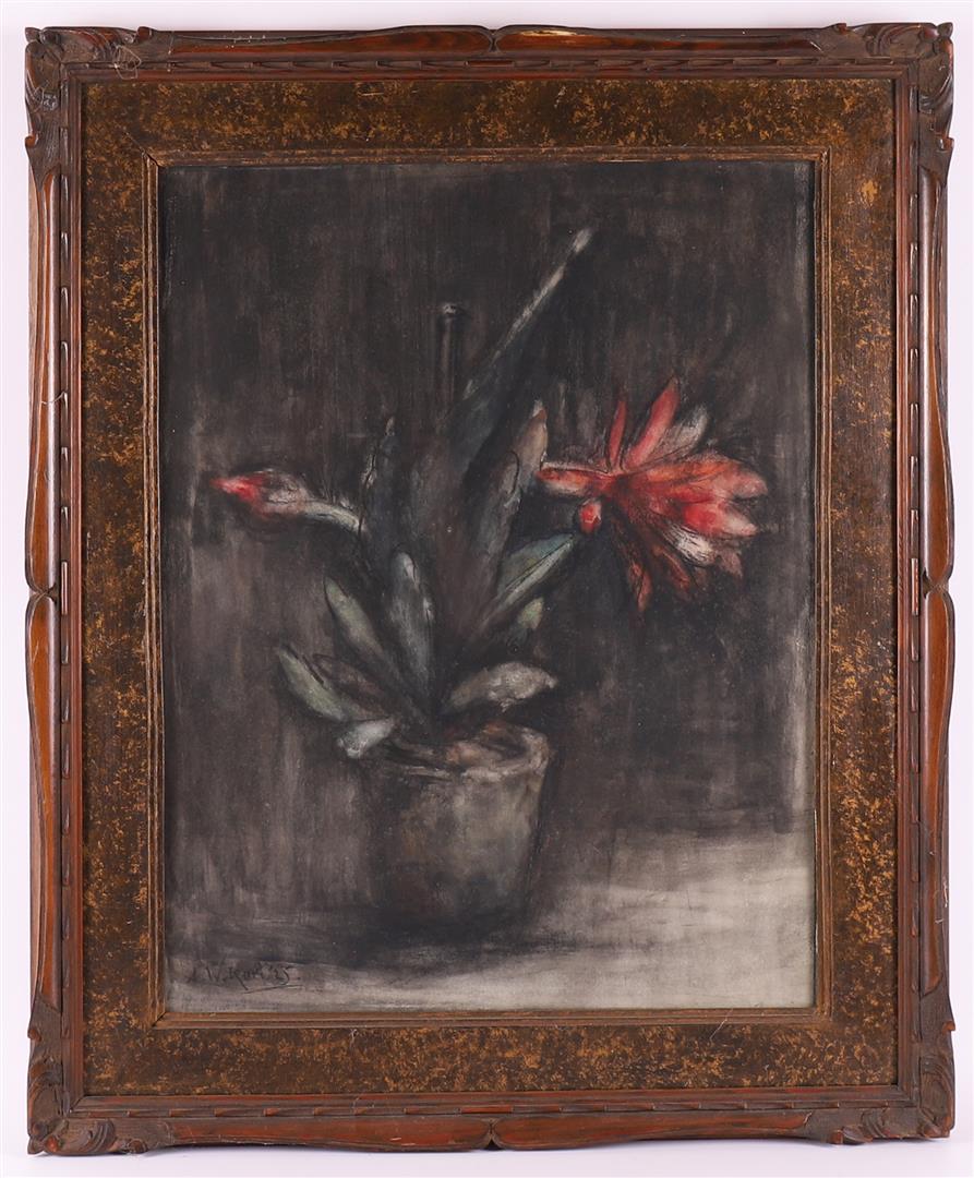 Kort, Arnold Willem (Haarlem 1881 Groningen 1972) 'Flowering member cactus',