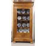 A single door porcelain/display cabinet, 19th century.