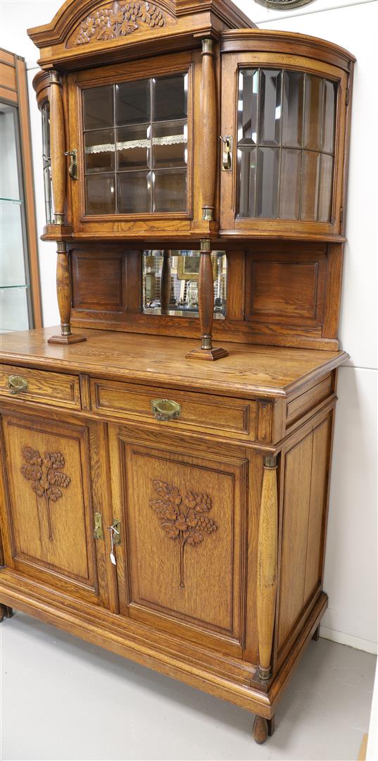 A sideboard with display case, early 20th century. - Image 2 of 2