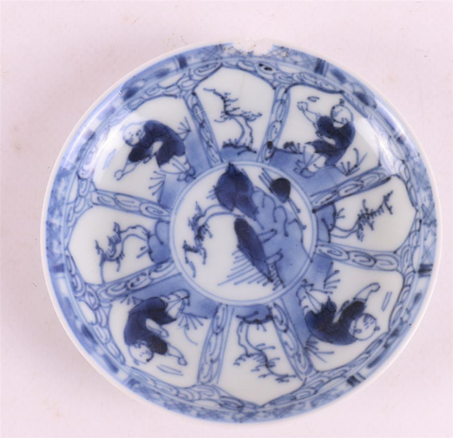 Six blue/white porcelain cups and saucers, China, Kangxi, around 1700. - Image 10 of 18