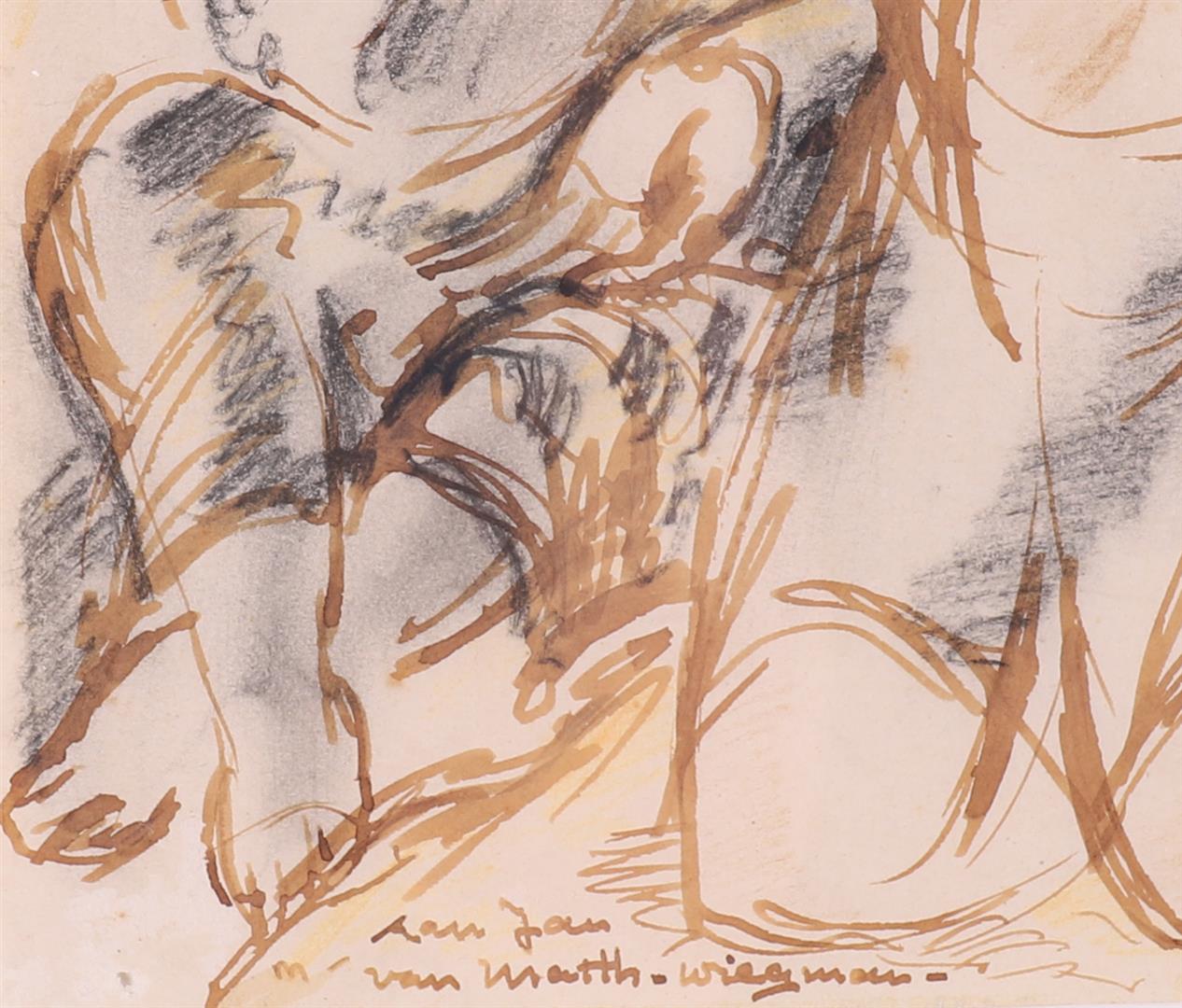 Wiegman, Mattheus JM (Zwolle 1886-1971) 'Job on the Dung Hill', - Image 3 of 3